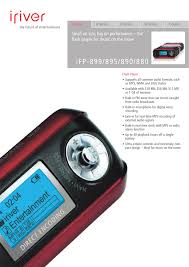 Iriver Ifp 880 Mp3 Player Manualzz