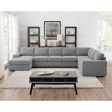 Cheryle 147 Reversible Modular Sofa Chaise Modular Sectional Sofa Gray Sectional Living Room Living Room Sectional