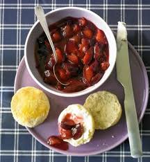 Scones Mit Zwetschgenkompott Zwetschgenkompott Rezepte Lebensmittel Essen