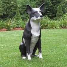 Life Size Sheep Dog 30 H This Dog Statue Is Light Enough To Move Yet Strong Enough For Outdoor Use Size 26 W 11 W 30 H Weight 9 Dog Statue Dogs Sheepdog