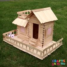 Whether you're a popsicle lover, saving and washing each stick or buy a new box at the craft store, making this little house on the prairie cabin is lots of fun. Popsicle Stick House Tutorial How To Build A Popsicle House Crafts By Ria