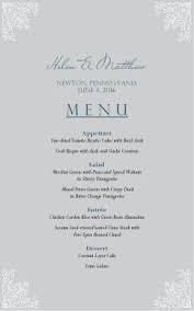 Sample Wedding Menu Card Wedding Archive