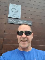 Running in a beautiful village