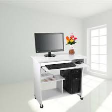 2,95 € schranksekretär mit buche furniert 120 cm hoch 999,00 € * pharao24.de. Computertisch 80x50x76 Cm Schreibtisch Burotisch Modern Mit Rollen Weiss Neu Ebay