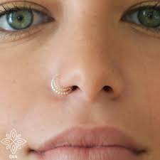 SOLID GOLD 14k Nose Hoop NOT Plated Solid Gold Nose Hoop Cartilage Tragus  Helix Nose Ring Small Tiny Little Sleeper Septum Ring Gold Septum