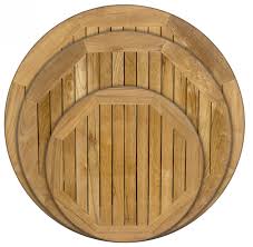 This custom built table and benches are made from teak and wenge wood. Round Outdoor Real Teak Table Top 32 Or 36 Round