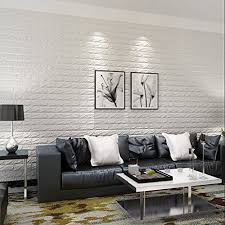 10pcs 3d Brick Wall Stickers Pe Foam Self Adhesive Wallpaper Removable And Waterproof Art W White Brick Wallpaper Bedroom White Paneling White Brick Wallpaper