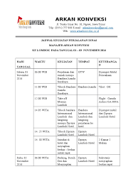 30 soal pilihan ganda (pg). Jadwal Kegiatan Perjalanan Dinas