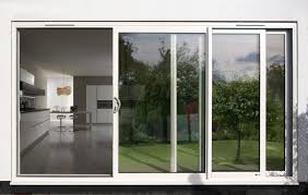 White Exterior Sliding Doors With Screen Portes Coulissantes En Aluminium Portes Coulissantes De Patio Double Vitrage