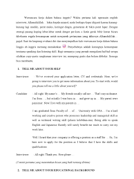 Dalam contoh interview bahasa inggris di hotel misalnya, tentu akan banyak istilah hospitality dalam tanya jawab interview tersebut. Wawancara Kerja Dalam Bahasa Inggris Pdf Job Interview Labour