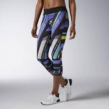 Details About S93700 New Womens Reebok Os One Series Reversible Capri Tights