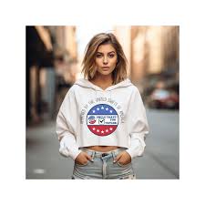 Uncle Travy for Taylor Women's Cropped Fleece Pullover, Vote Travis Taylor,  Kelce Swift 2024, Cute Election Shirt, I Voted Top, USA Shirt