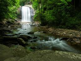 Looking glass falls on looking glass creek in pisgah national forest, north carolina. Looking Glass Falls Wnc Waterfalls