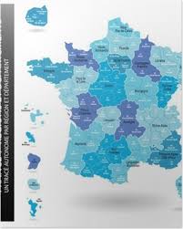 Het departement (département) is de derde bestuurslaag in frankrijk, te vergelijken met provincies in belgië en nederland, na het nationale niveau en het (recentere, hogere) niveau van de regio's (région). Poster Kaart Regio S Van Frankrijk Vector Pixers We Leven Om Te Veranderen