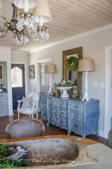 A Blue French Provincial Dresser | Edith & Evelyn