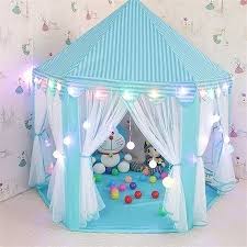 Princess Castle Play Tent For Girls Indoor Outdoor Led Star Lights Walmart Com Kids Play Tent Play House Play Tent