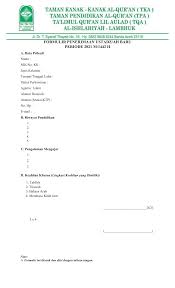 Check spelling or type a new query. Formulir Pendaftaran Pengajar Baru Tka Tpa Tqa Al Ishlahiyah Lambhuk 2021