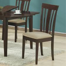 Monarch Specialties Inc Upholstered Slat Back Side Chair In Brown Wayfair In 2020 Dining Chairs Solid Wood Dining Chairs Upholstered Dining Chairs