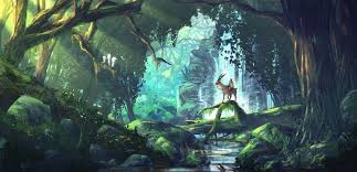 Res 2230x1080 Fantasy Art Anime Forest Princess Mononoke Studio Ghibli Wallpapers Hd Studio Ghibli Background Princess Mononoke Wallpaper Studio Ghibli