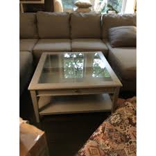 Besides accessibility, side tables can enhance your living room interior. Ikea Liatorp Glass Top Coffee Table W Drawer Aptdeco
