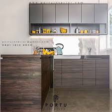 Contoh desain kabinet dapur kecil. Kitchen Set Dapur Bersih Atau Kering Untuk Mengolah Makanan Simple Portu Interior