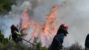 Η φωτιά καίει ανεξέλεγκτα, οι πυροσβεστικές δυνάμεις δίνουν «μάχη» και τα έρικσον επιχειρούν από αέρος. Fwtia Ston Byrwna Ypo Elegxo H Pyrkagia Ston Lofo Araph Ellada Eidhseis