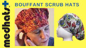 Hat b is a hybrid of the standard surgical cap and the old style bouffant. Wearing The Classic Medhats Bouffant Scrub Hat Youtube