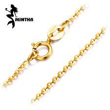 The stamp on your bracelet 750 indicates that it is 18 karat gold that is about 75% pure gold. Mintha Echte Klassiker 18 Karat Weiss Gelb Rose Gold Kette Kosten Preis Verkauf Reine 18 Karat Gold Halskette Fur Liebe Beste Geschenk Fur Frauen Chain Necklaces Aliexpress
