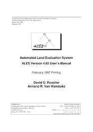 I have a used replacement but i need to match the pin out, my transmission is sn 6311149181, rds 2500. Pdf Automated Land Evaluation System Ales Version 4 5 User S Manual