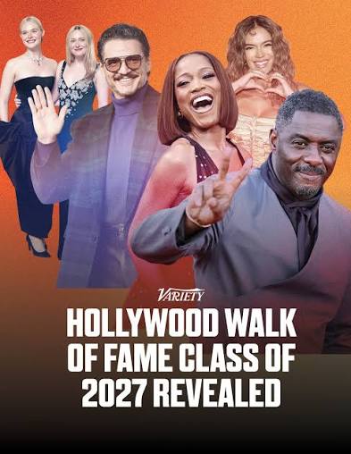 The Hollywood Walk of Fame Class of 2027 includes: • Pedro Pascal • Keke Palmer • Karol G • Elle Fanning & Dakota Fanning • Idris Elba • Lisa Kudrow • Lil