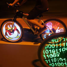 Programmable Bicycle Lights 128 Led Diy Bike Wheel Spokes Light Electric Bike Tire Lamp Screen Display Image For Night Cycling Wheel Spoke Light Spoke Lightbicycle Light Aliexpress