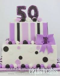 This purple and blue tier flower cake is perfect for a 60 year old special woman! Adult Birthday Cakes For Males And Females