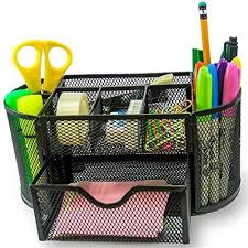 Orgowise mesh desk organizers and accessories set. Office Supply Caddy Can Hold All Office Accessories Features Elegant 8 Compartments Black Mesh Desk Organizer With A Buy Online In Angola At Angola Desertcart Com Productid 20625231