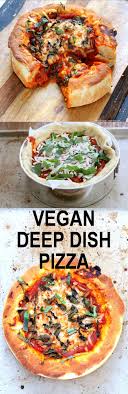 Vegan Deep Dish Pizza Recipe 20 Min Crust Vegan Richa Recipe Vegan Pizza Recipe Vegetarian Vegan Recipes Vegan Dishes
