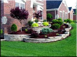 Like This Staircase Type Design With Multiple Levels On A Hill Red Bark Colorful Trees Shurbs P Landscaping Around House Home Landscaping Easy Landscaping