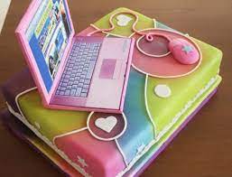 All the cakes are aweeeeesomee! Laptop Cakes Decoration Ideas Little Birthday Cakes