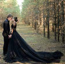 Alternative Sexy Black Wedding Dress Gothic Two Piece Etsy
