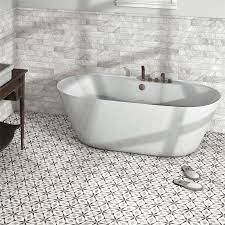 Emulating the timeless beauty of bardiglio marble, the somertile murmur bardiglio hexagon porcelain floor and wall tile, 7 x 8, flower captures stunning artistry dating back to ancient rome. Classico Bardiglio Hexagon Flower 7 X8 Porcelain F W Tile Bathroom Flooring Trends Porcelain Flooring Tile Bathroom