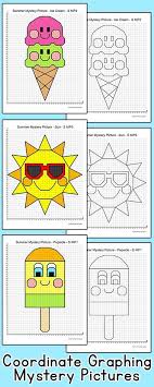 Summer Coordinate Graphing Pictures Coordinate Plane Ordered Pairs Activity Coordinate Graphing Pictures Coordinate Graphing Coordinate Graphing Mystery Picture