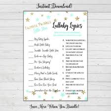 Lullaby Lyrics Song Matching Game Answer Key Free Surprise Bonus Game Instructions Match The Lyric Baby Shower Signs Lullaby Baby Shower Gold Baby Showers