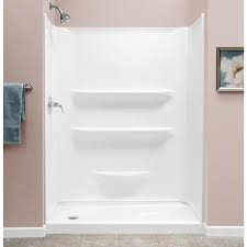 Aliexpress carries wide variety of products. Style Selections Style Selections 54x27 White 2 Piece Alcove Shower Kit Common 54 In X 30 In Actual 54 In X 27 In In The Alcove Shower Kits Department At Lowes Com