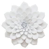 I loved these large metal flowers, but i didn't love the price so i made my own for a lot less with items from dollar tree and walmart. Layered Flower Wall Decor Wayfair