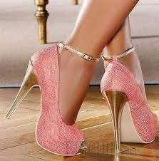 Women's ankle strap dress pump low chunky heel sandals. Fashionable Pink Ankle Wrap Platform Peep Toe Stiletto Heels Prom Shoes Heels Women Shoes High Heels
