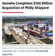 The Hanwha Philly Shipyard aims to ...