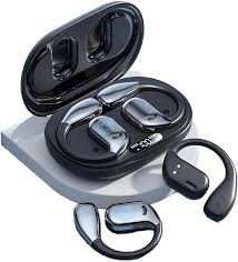 AI translation earbuds with a charging case that has a touchscreen
