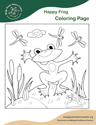 Pictures of frogs on lily since most kids love coloring, these coloring sheets are an ideal coloring activity to keep kids busy. Happy Frog Coloring Page Meigs Point Nature Center