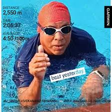 Swimming 17 hours non-stop in 43-degree water