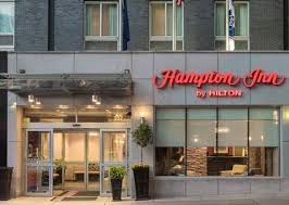 Hampton Inn Manhattan Times Square South Ny Exterior Entrance Dusk View Manhattan Times Square Cheap Hotel Room New York Hotels