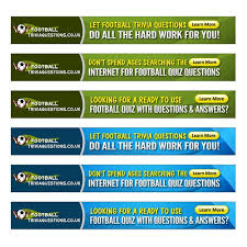 There is only one correct answer, so make sure to avoid that press and go for the touchdown! Help Football Trivia Questions With A New Banner Ad Banner Ad Contest 99designs