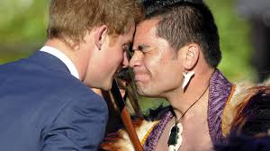Prince Harry talks rugby and presses noses in New Zealand